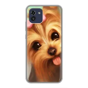 Чехол (ТПУ) Милые собачки для Samsung Galaxy A03 (A035) (Йоршенский терьер)