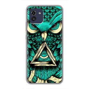 Чохли з принтом СОВИ для Samsung Galaxy A03 (A035) (Зелена сова)