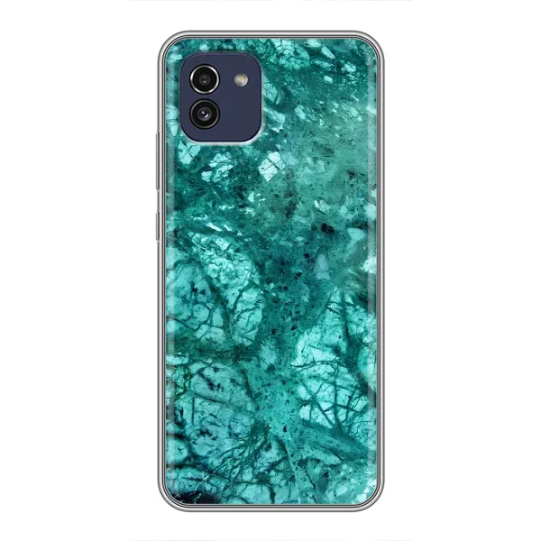 Чехол с рисунком «Зеленый мрамор» для Samsung Galaxy A03 (A035) Чехол с рисунком «Зеленый мрамор» для Samsung Galaxy A03 (A035)