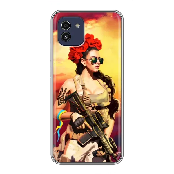 Чехол с рисунком «Женщина солдат» для Samsung Galaxy A03 (A035) Чехол с рисунком «Женщина солдат» для Samsung Galaxy A03 (A035)