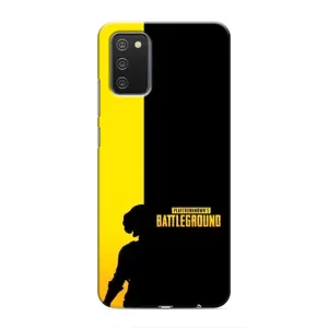 Чехол (TPU) с картинкой "Лого Пабг" на Самсунг Гелекси А03с (Battlegrounds)