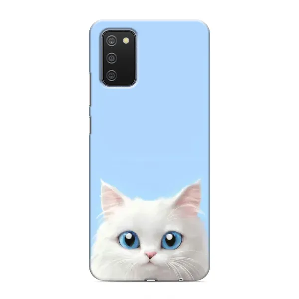 Чехол с рисунком «Белый кот» для Samsung Galaxy A03s Чехол с рисунком «Белый кот» для Samsung Galaxy A03s