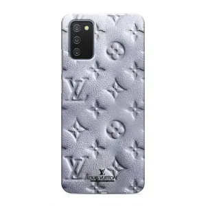 Текстурный Чехол Louis Vuitton для Самсунг Гелекси А03с (Белый ЛВ)