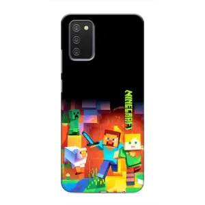 Чохли для Samsung Galaxy A03s (Персонажі МайнКрафт) (Герой Майнкрафт)