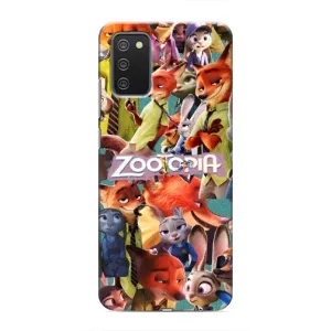 Силиконовый чехол с принтом Зоотрополіс для Samsung Galaxy A03s (Коллаж героев)