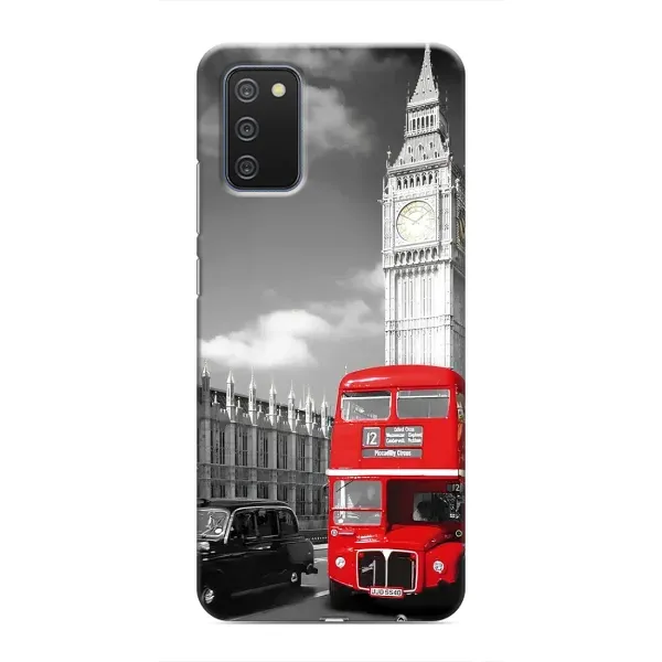 Чехол с рисунком «Красный автобус» для Samsung Galaxy A03s Чехол с рисунком «Красный автобус» для Samsung Galaxy A03s