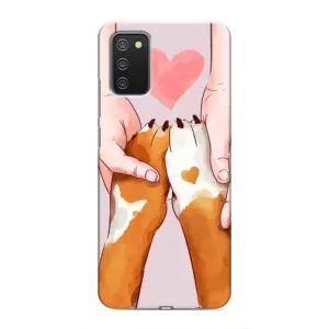 Чехол (ТПУ) Милые собачки для Samsung Galaxy A03s (Любовь к собакам)