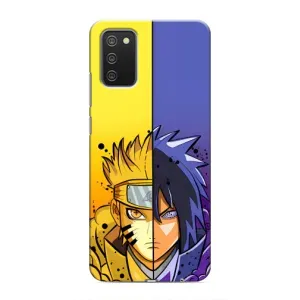 Купить Чехлы на телефон с принтом Anime для Samsung Galaxy A03s (Naruto Vs Sasuke)
