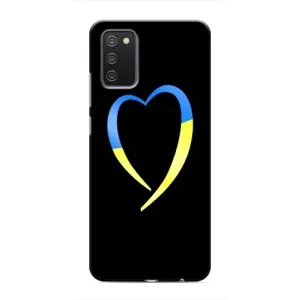 Силиконовый Чехол на Samsung Galaxy A03s (Я-Украина) (Украинское сердце)