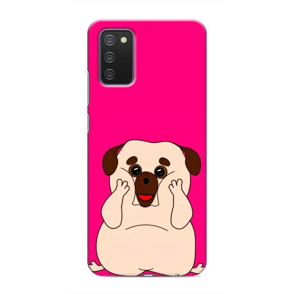 Чехол с рисунком «Веселый Мопсик» для Samsung Galaxy A03s Чехол с рисунком «Веселый Мопсик» для Samsung Galaxy A03s