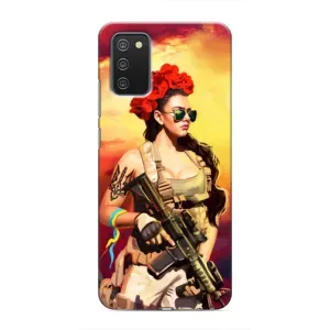 ЗСУ Чехлы (TPU) для Samsung Galaxy A03s (Женщина солдат)