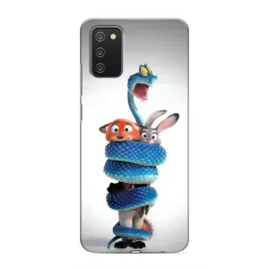 Силиконовый чехол с принтом Зоотрополіс для Samsung Galaxy A03s (Змея Зоо)