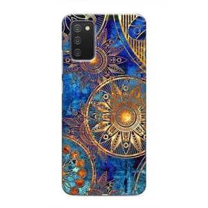 Чехлы со смыслом для Samsung Galaxy A03s (Золотые узоры)