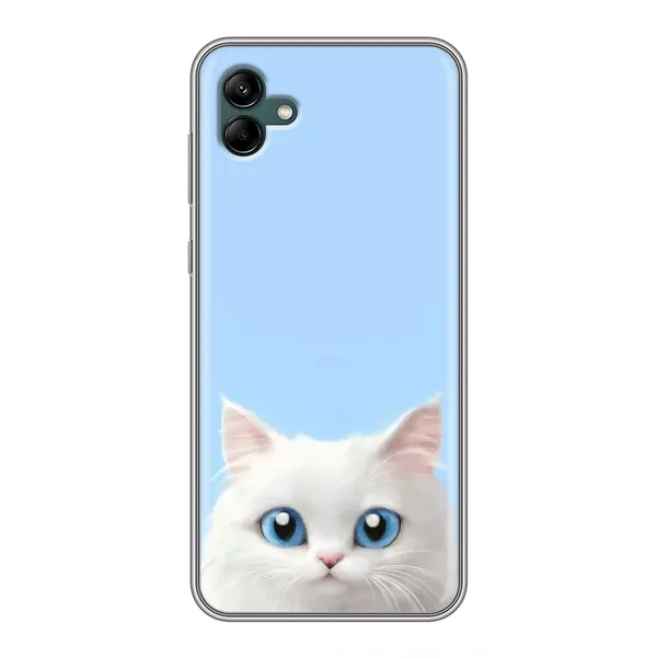 Чехол с рисунком «Белый кот» для Samsung Galaxy A04 Чехол с рисунком «Белый кот» для Samsung Galaxy A04