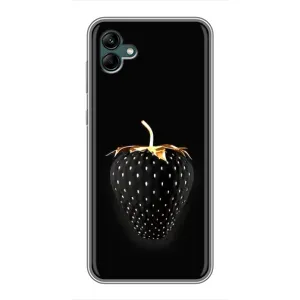 Чехол с изображением вкусной еды для Samsung Galaxy A04 (Чёрная клубника)