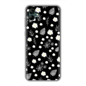 Чохли з тематикою "КВІТИ" на Samsung Galaxy A04 (цвітіння на чорному)