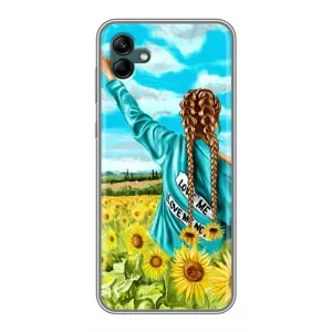 Чохол Стильні дівчата на Samsung Galaxy A04 (Дівчина на полі)