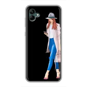 Чохол з картинкою Модні Дівчата Samsung Galaxy A04 (Дівчина з телефоном)