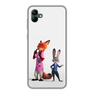 Силиконовый чехол с принтом Зоотрополіс для Samsung Galaxy A04 (Джуди и Ник)