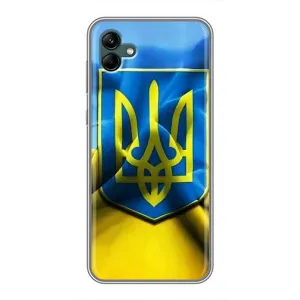 Чехол с картинкой (Патриотический ГЕРБ) на Samsung Galaxy A04 (Герб и Флаг Украины)