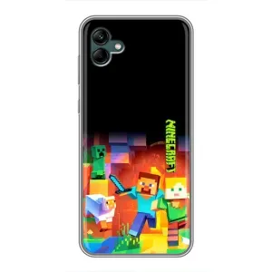 Чохли для Samsung Galaxy A04 (Персонажі МайнКрафт) (Герой Майнкрафт)