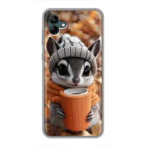 Печатный чехол «Зверята с кофе» для Samsung Galaxy A04 (Грызунчик с кофе)
