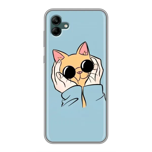 Чехол с рисунком «КОТИК в очках» для Samsung Galaxy A04 Чехол с рисунком «КОТИК в очках» для Samsung Galaxy A04