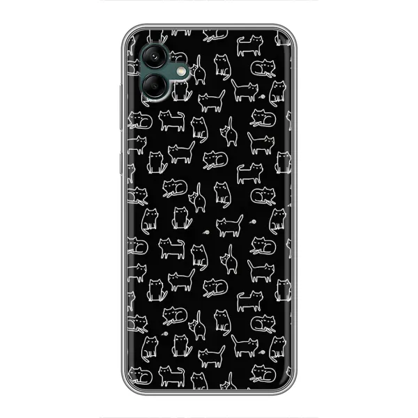 Чехол с рисунком «Котики на черном» для Samsung Galaxy A04 Чехол с рисунком «Котики на черном» для Samsung Galaxy A04