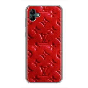 Текстурный Чехол Louis Vuitton для Самсунг Гелексі А04 (Красный ЛВ)
