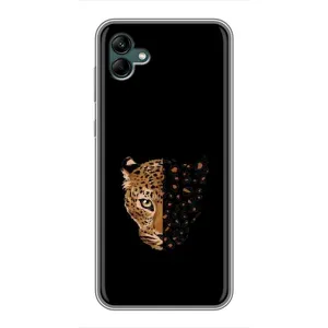 Чохол з леопардовим принтом на Samsung Galaxy A04 (Леопард на чорному)