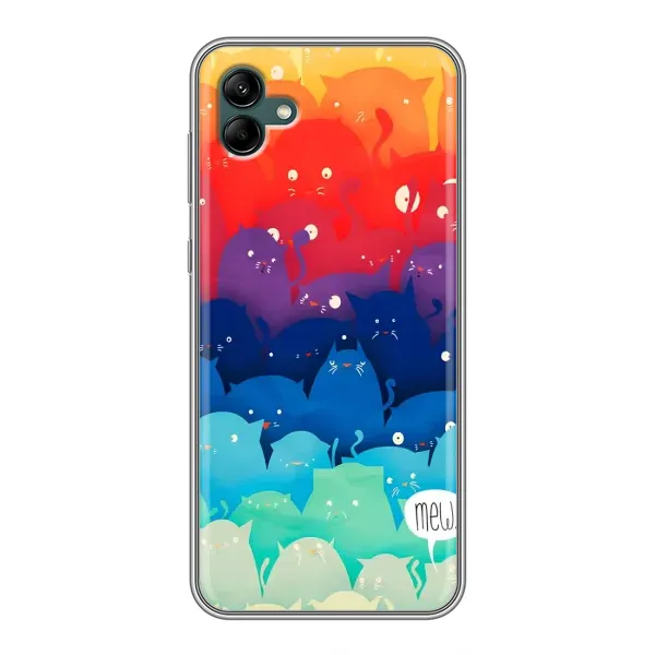 Чехол с рисунком «Mew» для Samsung Galaxy A04