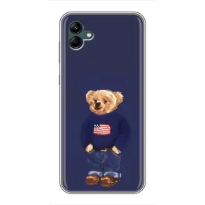 Чехлы Мишка Тедди для Самсунг Гелексі А04 (Мишка USA)