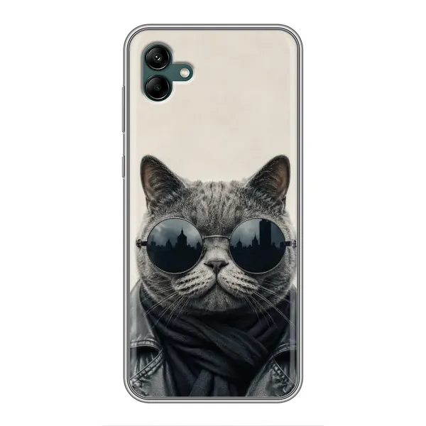 Чехол с рисунком «Модный кот» для Samsung Galaxy A04 Чехол с рисунком «Модный кот» для Samsung Galaxy A04