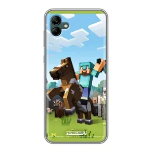 Чохли для Samsung Galaxy A04 (Персонажі МайнКрафт) (На коні)
