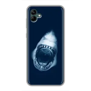 Силиконовый бампер с картинкой животных для Samsung Galaxy A04 (Пасть Акулы)