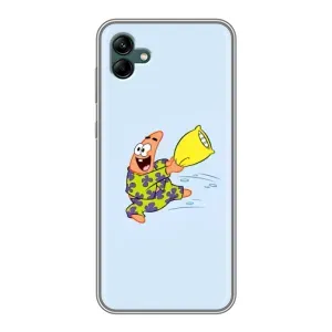 Чехлы с Патриком на Samsung Galaxy A04 (Патрик с подушкой)