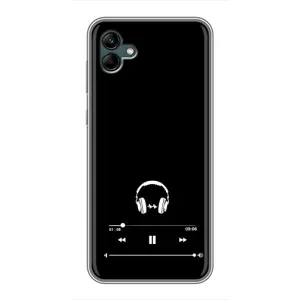 Чехол с картинками на черном фоне для Samsung Galaxy A04 (Плеер)