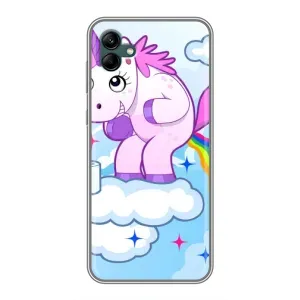 Чехол Unicorn на Samsung Galaxy A04 (Радуга единорожка)