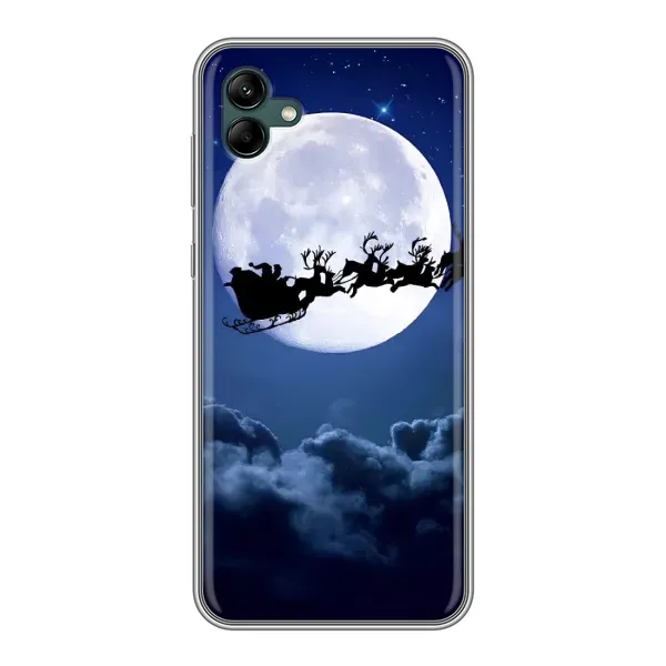Чехол с рисунком «Санта - луна» для Samsung Galaxy A04 Чехол с рисунком «Санта - луна» для Samsung Galaxy A04