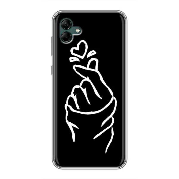 Чехол с рисунком «Сердце на черном» для Samsung Galaxy A04 Чехол с рисунком «Сердце на черном» для Samsung Galaxy A04