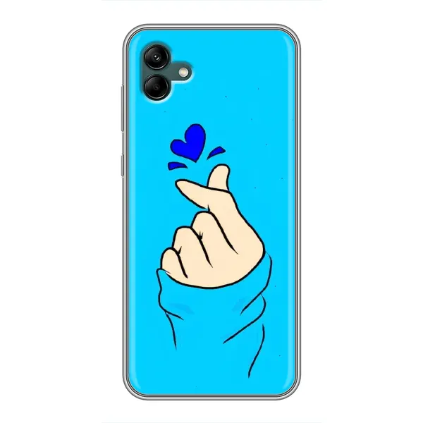 Чехол с рисунком «Сердце на синем» для Samsung Galaxy A04 Чехол с рисунком «Сердце на синем» для Samsung Galaxy A04