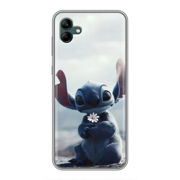 Чехол с рисунком «Стич с цветочком» для Samsung Galaxy A04 Чехол с рисунком «Стич с цветочком» для Samsung Galaxy A04