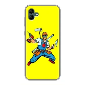 Силиконовый бампер (Работники) на Samsung Galaxy A04 (Строитель)