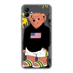 Чехлы Мишка Тедди для Самсунг Гелексі А04 (Teddy USA)