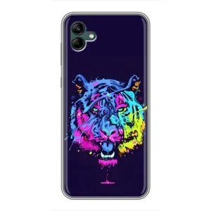 Силиконовый бампер с картинкой животных для Samsung Galaxy A04 (Тигр-Арт)