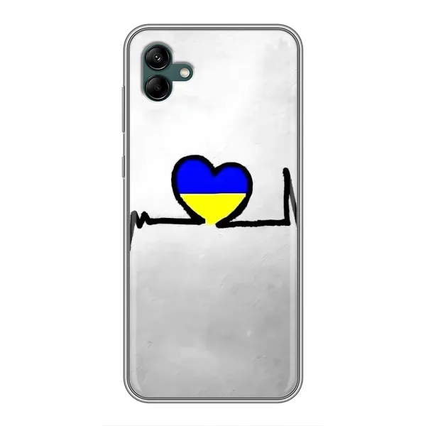 Чехол с рисунком «Украинская кардиограмма» для Samsung Galaxy A04 Чехол с рисунком «Украинская кардиограмма» для Samsung Galaxy A04