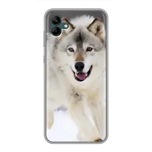 Чехол с Волком на Samsung Galaxy A04 (Волк на снегу)