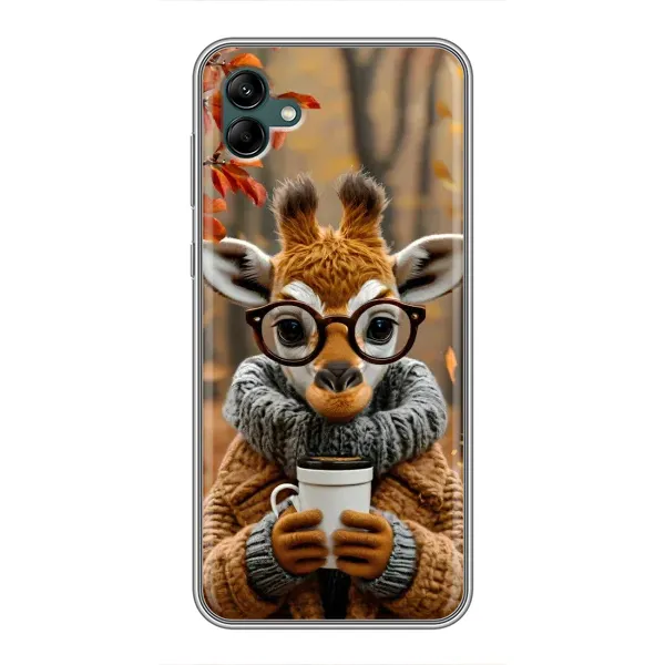 Чехол с рисунком «Жираф с кофе» для Samsung Galaxy A04 Чехол с рисунком «Жираф с кофе» для Samsung Galaxy A04