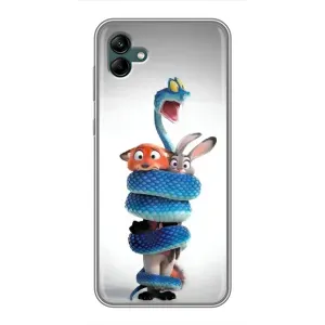 Силиконовый чехол с принтом Зоотрополіс для Samsung Galaxy A04 (Змея Зоо)