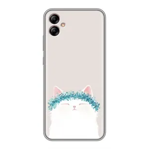 Чехол на тематику: Коты для Samsung Galaxy A04e (A042) (Белый котик)